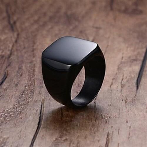 2020 Fashion Simple Style White Black Gold Square Ring Classic Ring Wedding Engagement Party Jewelry Classic For Men Women Gift
