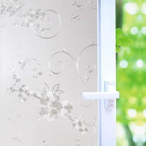 Frosted Privacy Window Film Non-Adhesive Self Static Cling Window Covering UV Protection Glass Stickers Decor Home Office