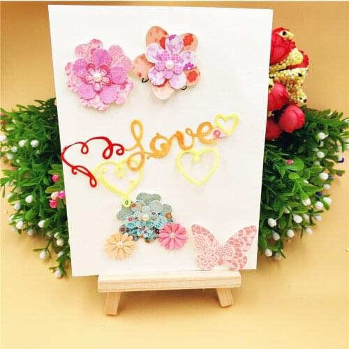 Metal Love paper die cutting dies for Scrapbooking/DIY Easter wedding Halloween Easter card