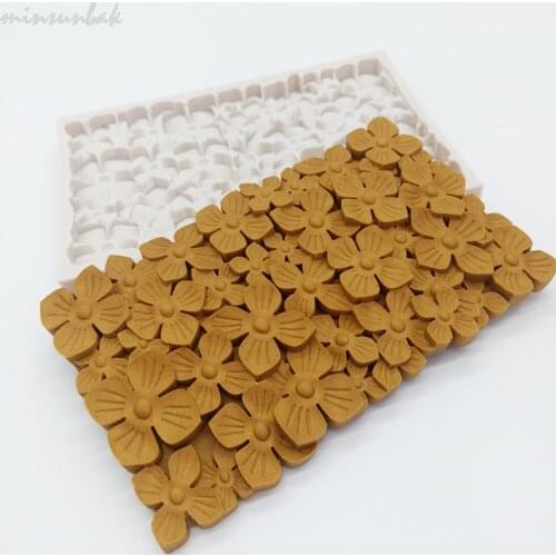 Minsunbak Flower Fondant Silicone Mold Simulation Flower Texture Wedding Cake Border Decoration Tool Chocolate Sugar Craft