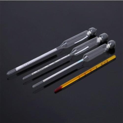 F2TE Hydrometer Tester Vintage measuring bottle plastic box Set Tools Alcoholmeter Alcohol Meter Wine Concentration Meter Tools