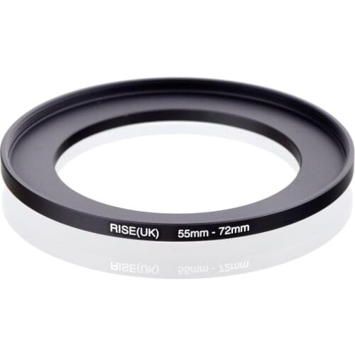 Original RISE(UK) 55mm-72mm 55-72mm 55 to 72 Step Up Ring Filter Adapter black