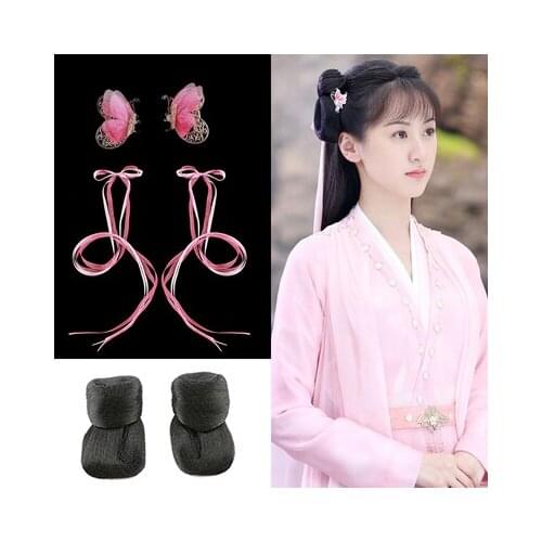 Lolita Fairy Hair Wigs and Accessories for Chinese Drama Love and Redemption Actress XuanJi Head Jewelry Photography Cosplay