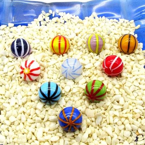 Custom 16mm craft Glass Marbles Balls Charms Pinball Machine Home Decor for Fish Tank Vase Aquarium Toys for Kids Children 10PCS