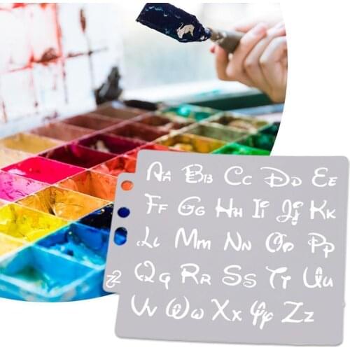 Pre-drawing lace ruler drawing obscured openwork letter template painting scrapbook imprint album card DIY school stationery