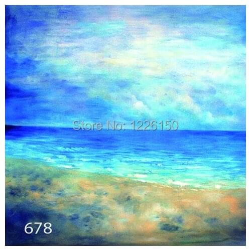Preofessional 10*20ft/3*6m Hand Painted muslin backdrops 678,sea & beach wedding photo Background , studio props photography
