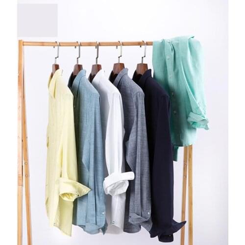 Young New Long Sleeve Casual Super Large Fashion Spring Bamboo Pure Cotton Comfortable Soft Loose Shirt Size 3-3XL 4XL 5XL 6XL