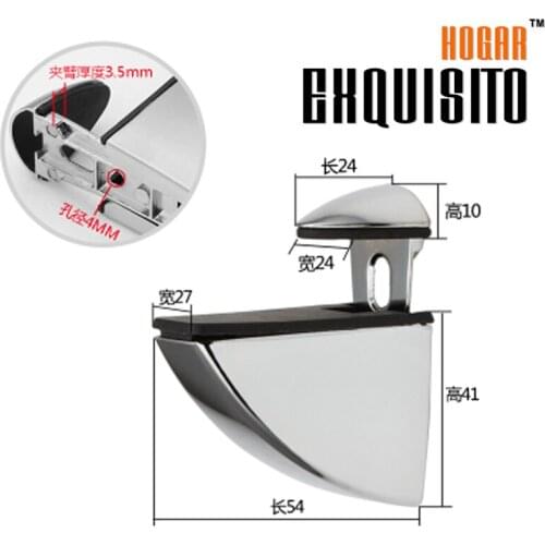 Zinc Alloy Glass Folder Bracket Bracket Hardware Fitting Cabinet Clip Glass Folder Fixed Folder EH157-CH