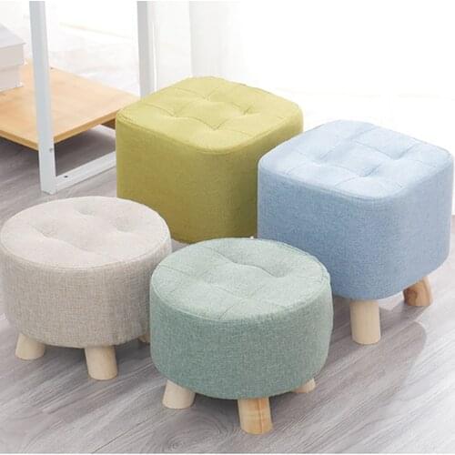 Child Seat Creative Cloth Art Stool стулья для столовой Fashion Living Room Household Sofa Stools Solid Wood стул Low Adult