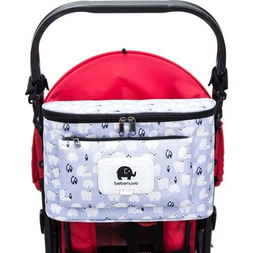 Baby Stroller Organizer Bag Mummy Diaper Bag Hook Baby Carriage Waterproof Large Capacity Stroller Accessories Shoulder Bags