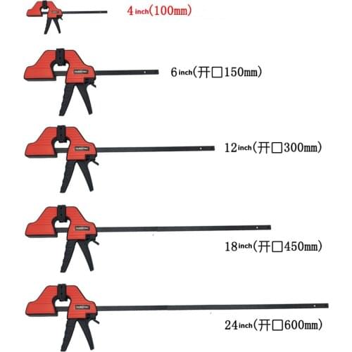 Duratec Heavy Duty F Clamp Clip Wood Working Quick Grip F Style Bar Woodworking Clamps 4 6 12 18 24 inch