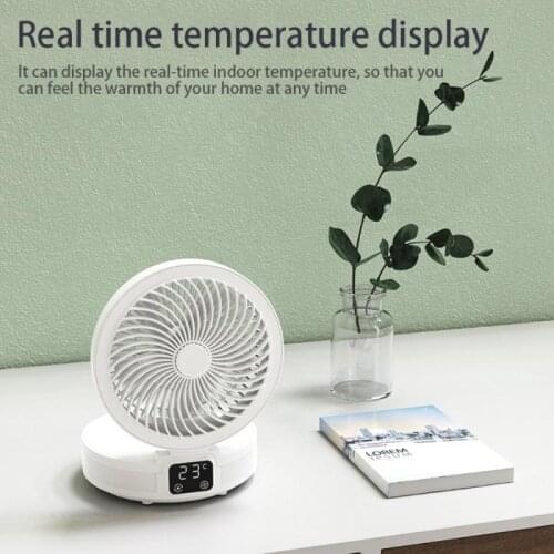 Charging Folding 4-speed Fan Desktop Light Real-time Temperature Summer Fan With Aromatherapy Fan Portable For Home Office