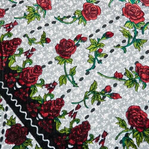 The Rose Burnt-Out Silk Velvet Fabric For Dress Telas Por Metro Tissus Au MÈTre Ткань Для Шитья Одежды Sewing Tecido Diy African
