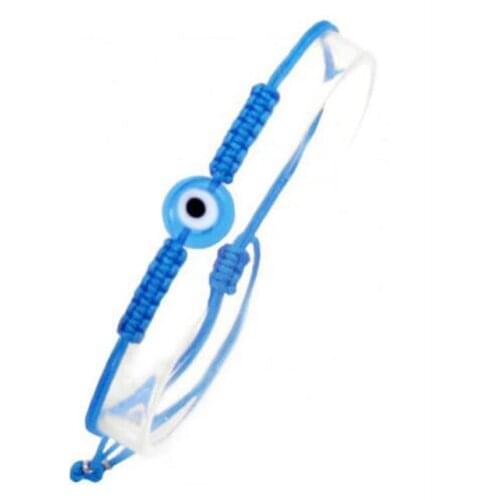 Turkish Evil Eye Bracelet KABBALAH HAND Made SKY BLUR String Bracelet EVIL Eye Jewelry Kabala Good Luck Bracelet Protection Q18