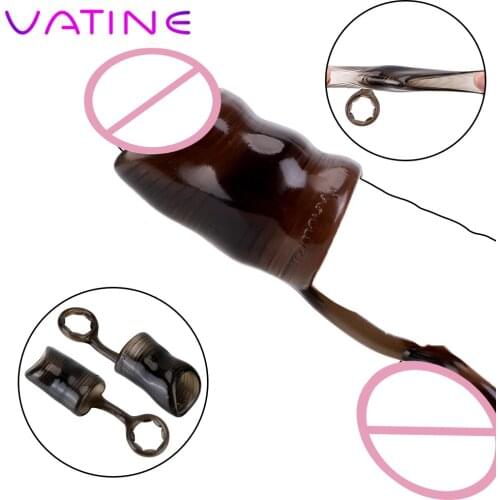 VATINE Foreskin Correction Anti Dropping Blockage TPE Cock Ring Delay Ejaculation Penis Ring Male masturbation Sex Toys for Man