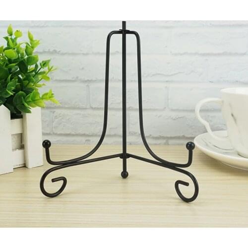 Iron Display Stand Black Easel Plate Photo Holder Stand Displays Picture Frames, Cookbooks, Plates, Tablets and Art