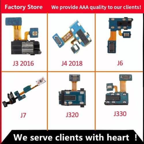 1pcs For Samsung J320 J330 J6 J7 J3 2016 J4 2018 Earphone Headphone Audio Jack Flex Cable Repair Parts