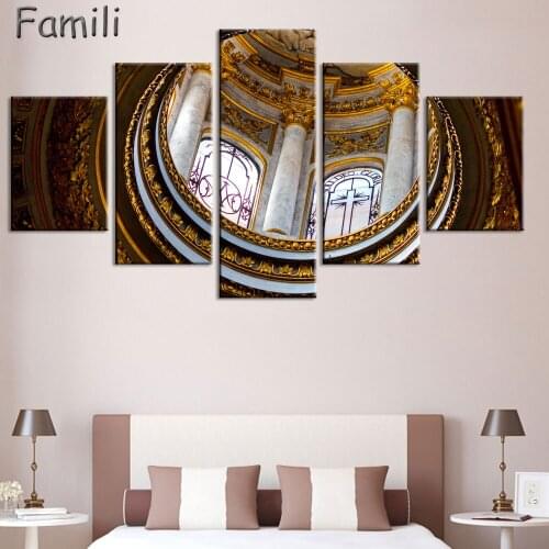 5Panel Landscape from Badia Italy nature mountain landscape Living room home wall modern art decor posters,wall pictures