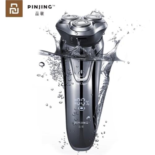 Xiaomi PINJING Razor Wireless 3D Smart Razor Shaver USB Charging IPX7 Waterproof 3 Head LED Display Face Shaver For Men
