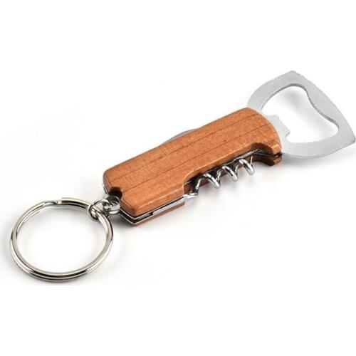 150pcs Durable Stainless Steel Keychain Corrosion-Resistant Anti Wear Keyring Red Wine Bottle Opener Key Chians For men women
