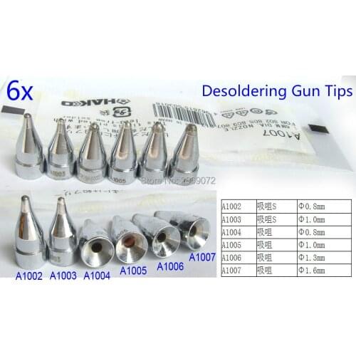 A1002 A1003 A1004 A1005 A1006 A1007 Desoldering Gun Leader-Free Solder Tip For Hakko 802 808 809 807 817