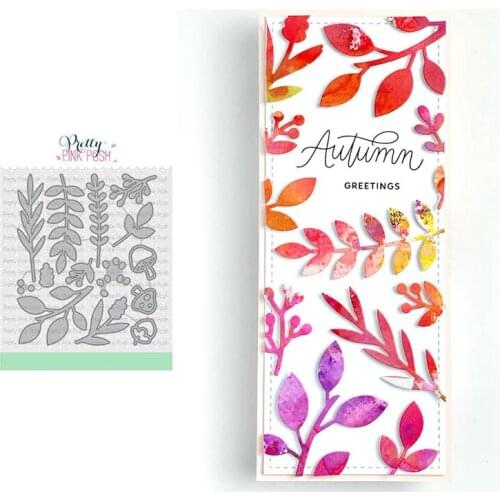 Leaves Background Metal Cutting Dies Plant Cut Die Mold Decoration Scrapbook Paper Craft Knife Mould Blade Punch Stencils Dies