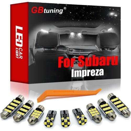 GBtuning Error Free For Subaru Impreza 1993-2018 2019 2020 2021+ Vehicle LED Interior Map Dome Indoor Lamp Accessories Light Kit