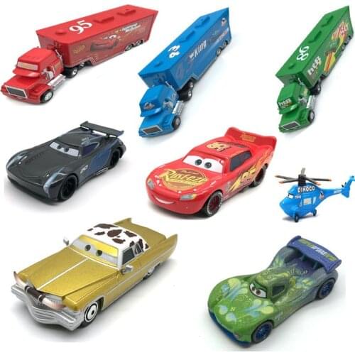 Disney Pixar 2 3 Toy Lightning McQueen Jackson Storm Cruz Mike Uncle Truck 1:55 Alloy Model Car Children Toy Gift