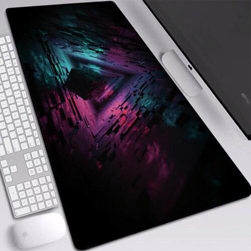 Cube Figure Dark Mat Mice HD Wallpaper Mouse-Pad Desktop Dustproof Locking Edge Gaming Mouse Pad Custom 900x400mm Desk Mat