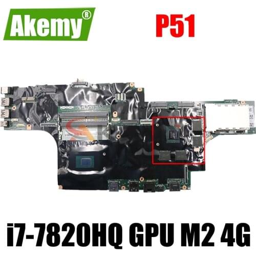 For Lenovo Thinkpad P51 laptop motherboard CPU i7-7820HQ GPU M2 4G 100% fully tested FRU 01AV362 01AV361 01AV363 01AV373 01AV371