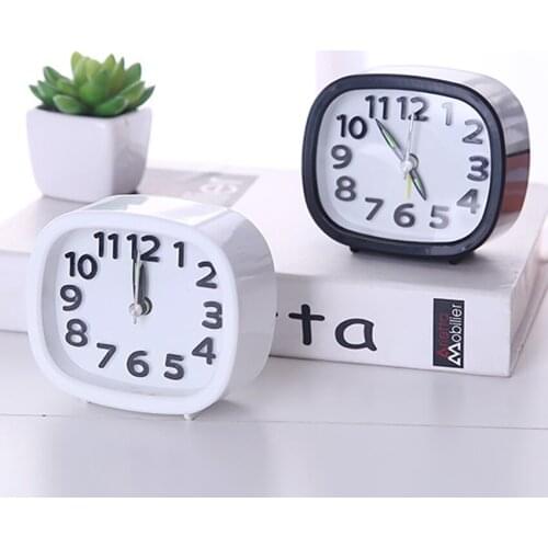 Cute Snooze Function Wake Up Alarm Clocks Children Student Bedside Mute 3D Digital Clocks Portable Quartz Alarm Clock Ornaments
