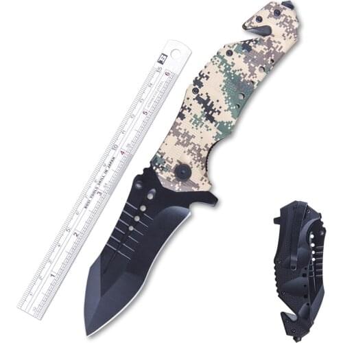Newest AL933 jungle adventure Rock climbing folding outdoor camping hunting knife 440steel blade Tactical Survival knives EDC