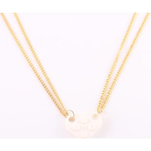 BFF Necklace for 2-Split Valentine Heart Necklace TOGETHER FOREVER NEVER APART Best Friends Pendant Friendship Necklace Set of 2