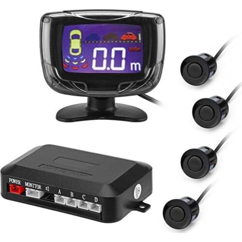 2.5'' LCD wire parking sensor BiBi Sound Alarm Type 4 sensors X Y 60 degrees Respond distance 0.3m-2.0m Left and right PZ313