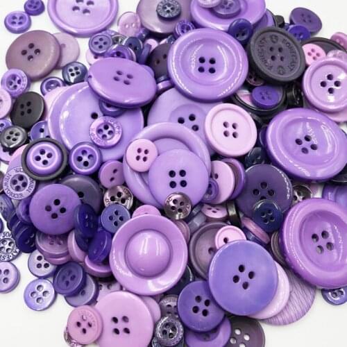 Purple mix size 50 Gram DIY Making Hand Knitting dolls clothing Buttons Resin Promotions Mixed Sewing Scrapbook PH224