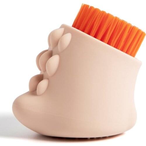 Creative Dinosaur Laundry Cleaning Brush Three-brush Face Head Silicone Scrub Brushes Underwear Soft Dense Clothes Bristles