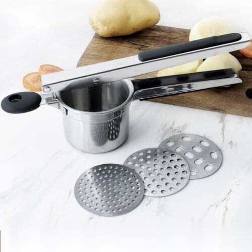 Silicone Handle Potato Mashers Ricers Fruit Vegetable Press Juicer Household Kitchen Cooking Tools