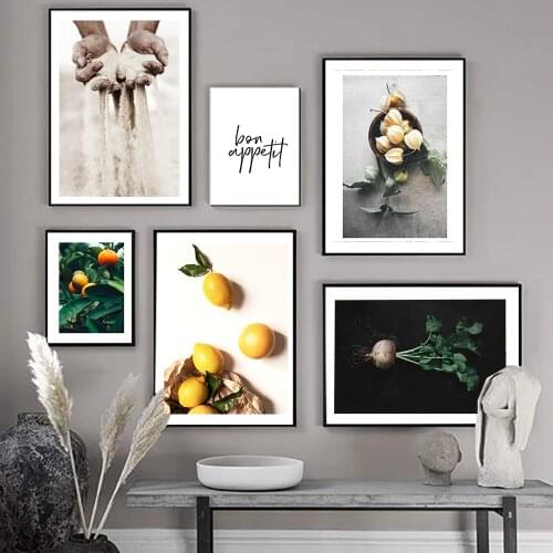 Mediterranean Kitchen Decoration Fruit Food Wall Art Canvas Painting Nordic Posters and Prints Italy Wall Picture for Dining Roo