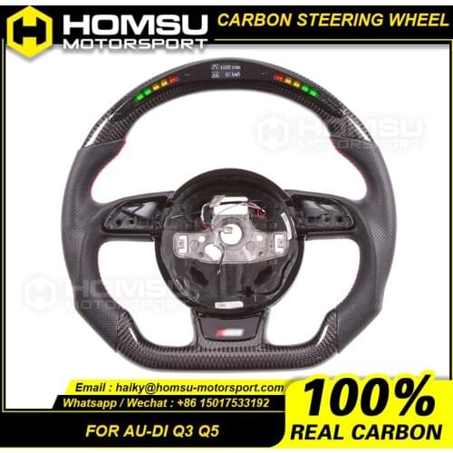 LED Carbon Fiber Steering Wheel Compatible with audi S3 RS3 Carbon Fiber Steering Wheel