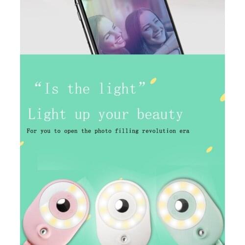 Easy to carry Led Round Selfie Fill Light Photography obile Live VideMo Streaming Light 4 light modes Small size