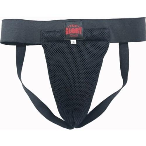 Top Glory Mens Groin Guard Boxing Taekwondo Karate Muay Thai Mma Groin Guard groin protector black
