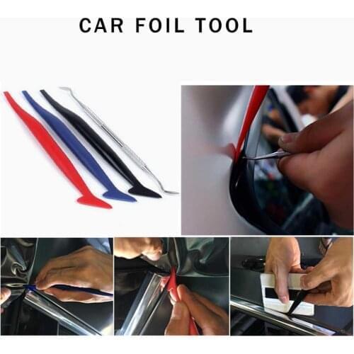Vinyl 4 Sets Film Edge Cover Car Color Film Invisible Clothing Tool Car Film Tool Kit Car Wrap Vinilo Faros Pellicola Fari