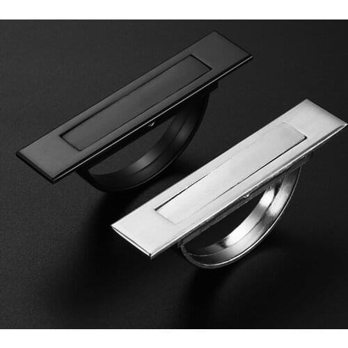 Japanese tatami terrace dark handle drawer modern simple black invisible embedded handle