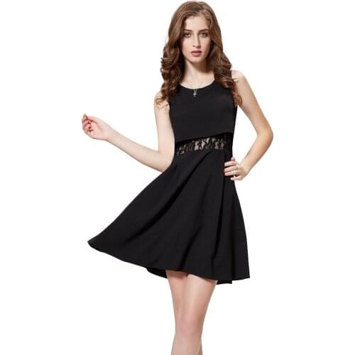 Free shipping Ever Pretty Two-Piece 2020 new Round Neck Little Black Short Cheap Sexy Party On Line bridesmaid dress