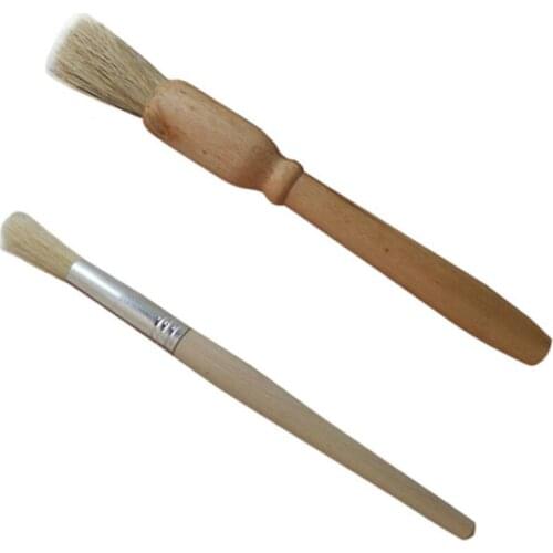 1pc coffee brush Coffee Grinder machine Cleaning Brush Wood Handle Natural Bristles Wood Dusting brush