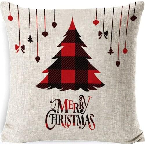 45*45cm Christmas Pillow Cushion Cover Pillowcase Sofa Cushions Pillow Cases Cotton Linen Pillow Covers Home Decor Cushion Cases