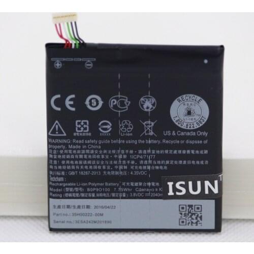 ISUNOO 2040mAh B0P9O100 Battery For HTC Desire 612 D610 D610n D610t 610 612 D610n D610t Replacement Battery+ free tools