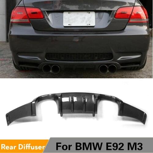 Carbon Fiber Car Rear Bumper Diffuser Lip Spoiler for BMW 3 Series E92 M3 2008 - 2013 Rear Bumper Guard Diffuser