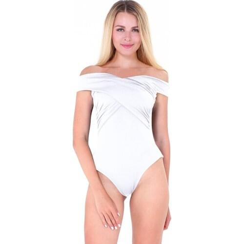 White Bodycon Elegant Beach Off Shoulder Bodysuit for womens 2020 Black Tops Rompers Solid New Jumpsuits Sexy Playsuits Summer