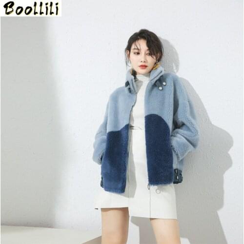 Boollili Autumn Winter Coat Women Clothes 2020 Sheep Shearing Real Fur Coat 100% Wool Jacket Women Korean Fashion Fur Tops